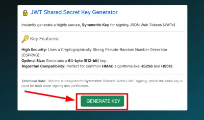 JWT Key Generator image